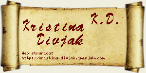 Kristina Divjak vizit kartica